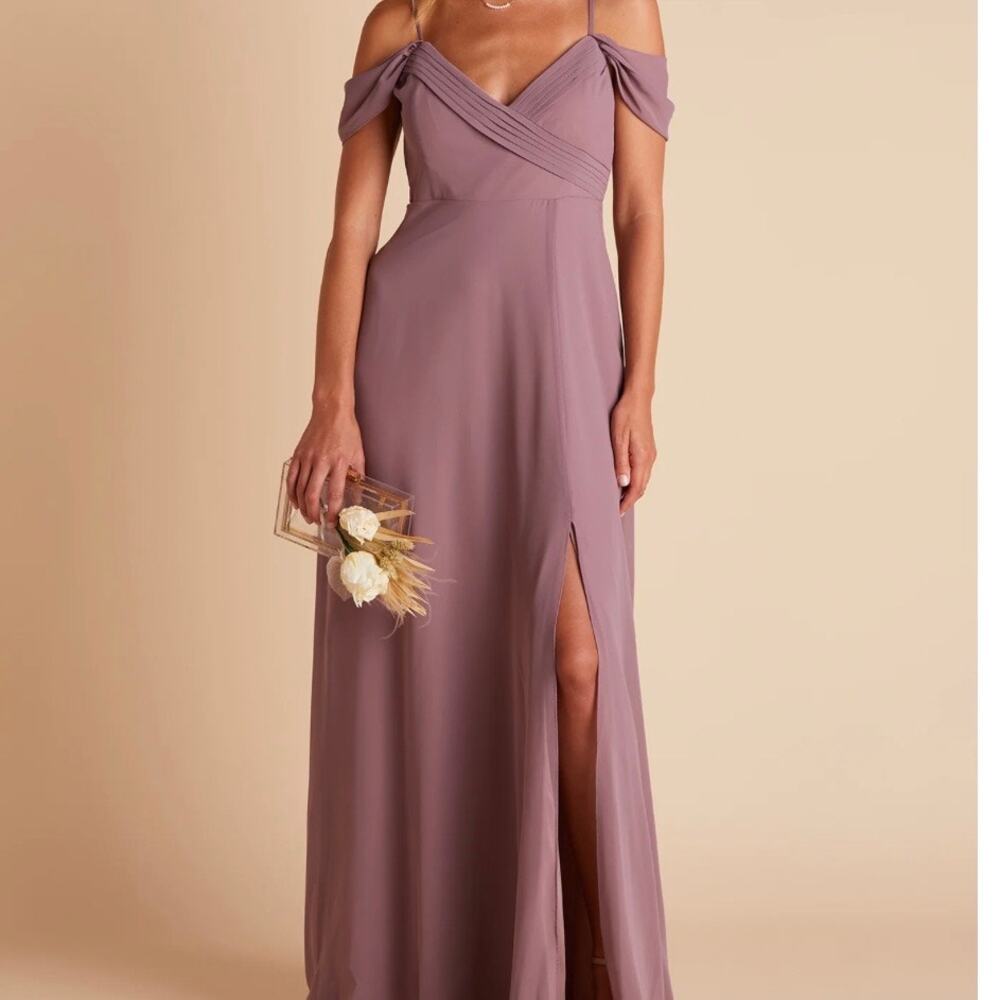 Birdy Grey Spence Dress Chiffon Dark Mauve Dress Size Small